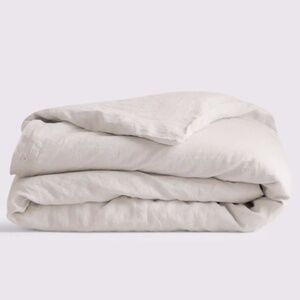 NWOT Quince European Linen Light Tan Duvet Cover King in Sand